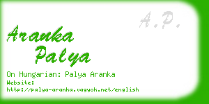 aranka palya business card